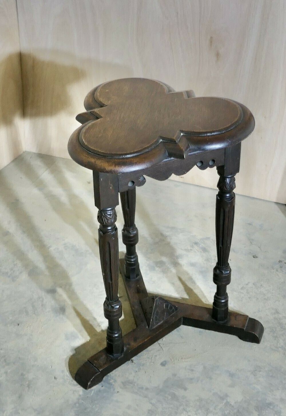 Celtic Gothic Oak Clover Leaf Table photo furniture