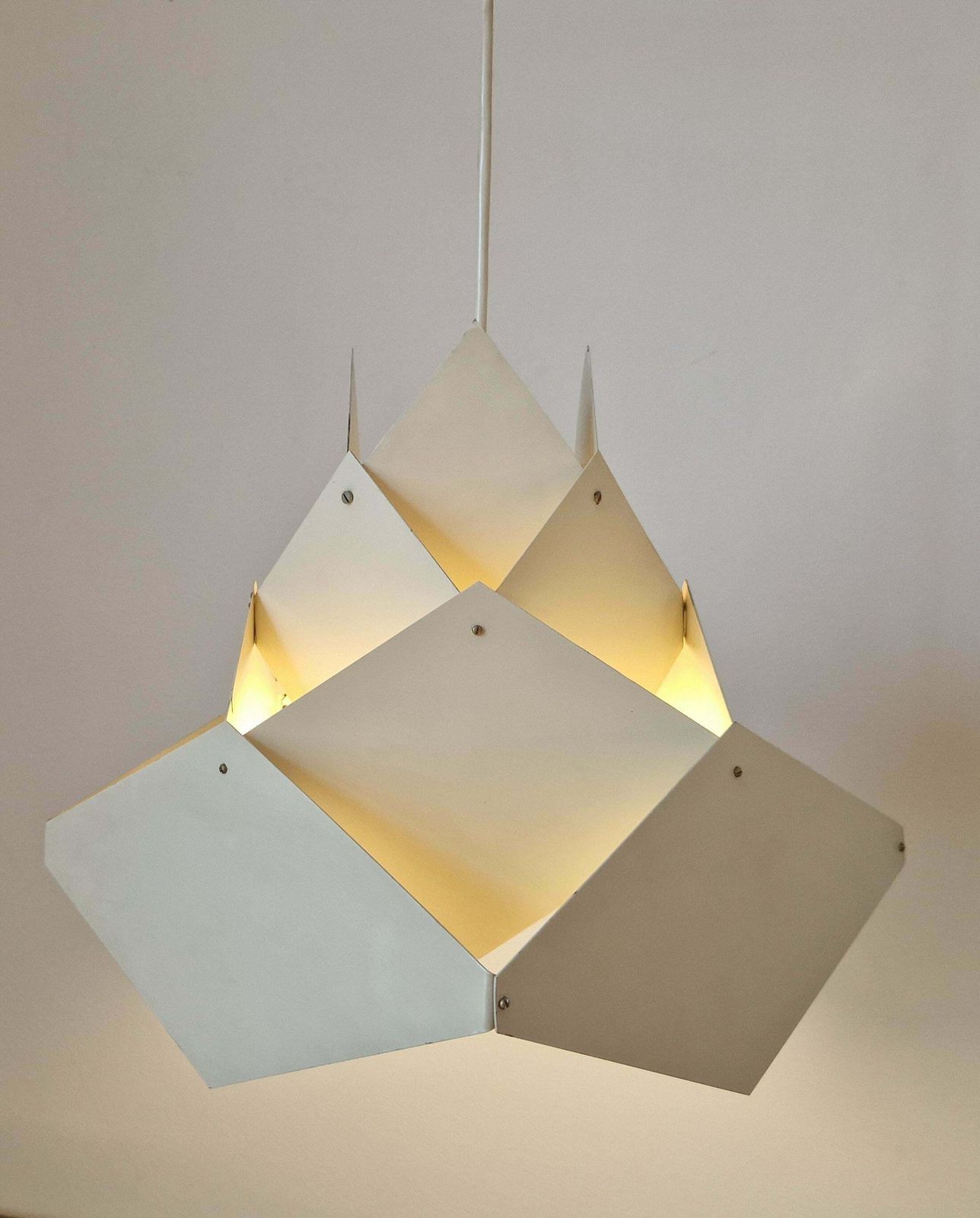 photo vintage Rare Midcentury Design Pendant In Style Of Preben Dal, Denmark, 1960s