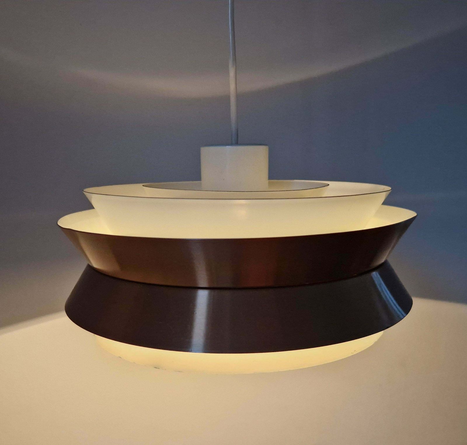 Lighting Midcentury Pendant In Style Of Jo Hammerborg, Denmark, 1970s photo