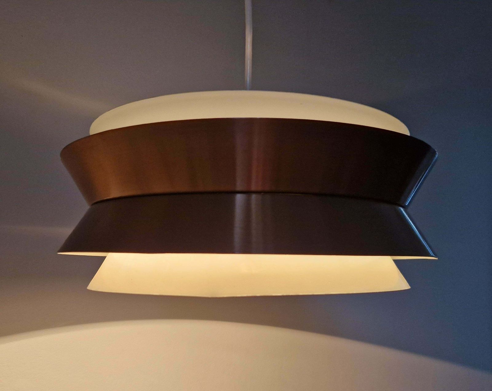 photo vintage Midcentury Pendant In Style Of Jo Hammerborg, Denmark, 1970s