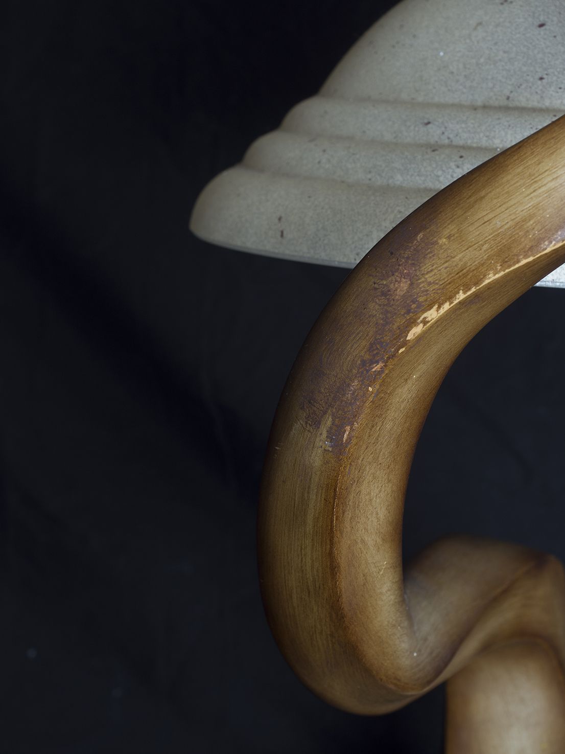 photo for sale 21st Century Twisted Deco Lamps With Hand Painted Faux Wood Finish