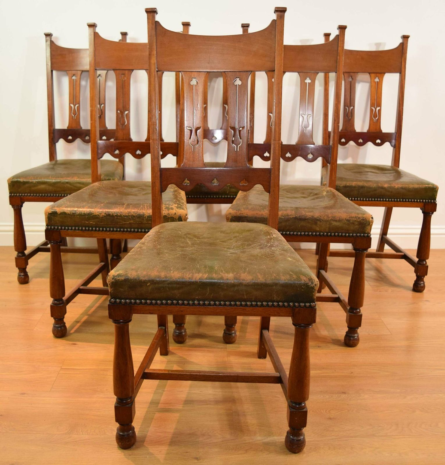 Marsh, Jones & Cribb Set Of Six Art Nouveau Dining Chairs photo furniture