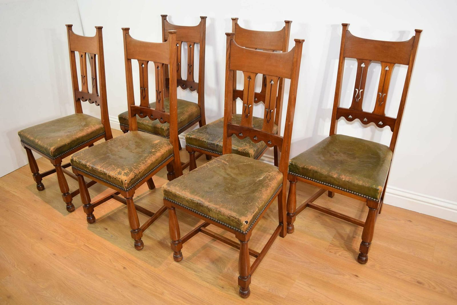 Marsh, Jones & Cribb Set Of Six Art Nouveau Dining Chairs photo vinterior