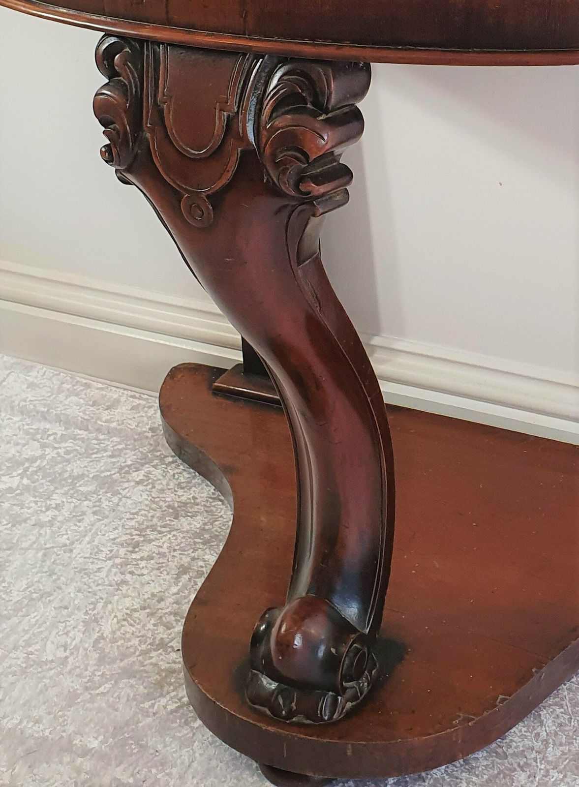 Victorian Demi Lune Console Table photo furniture