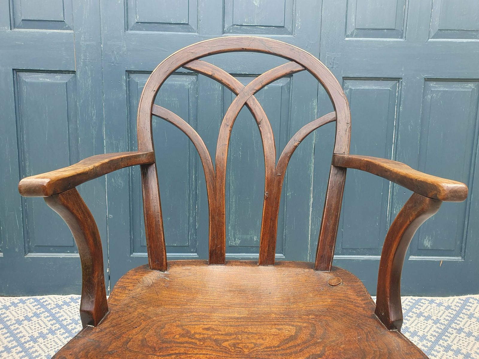 Furniture Hoop Back 19th Century Gothic Windsor Armchair photo