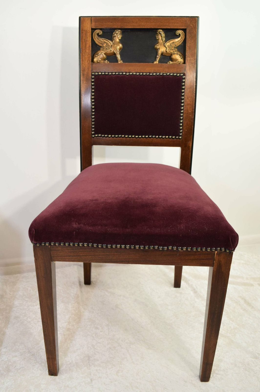 19th Century Egyptian Revival Pair Of Dining Chairs photo 1295.0