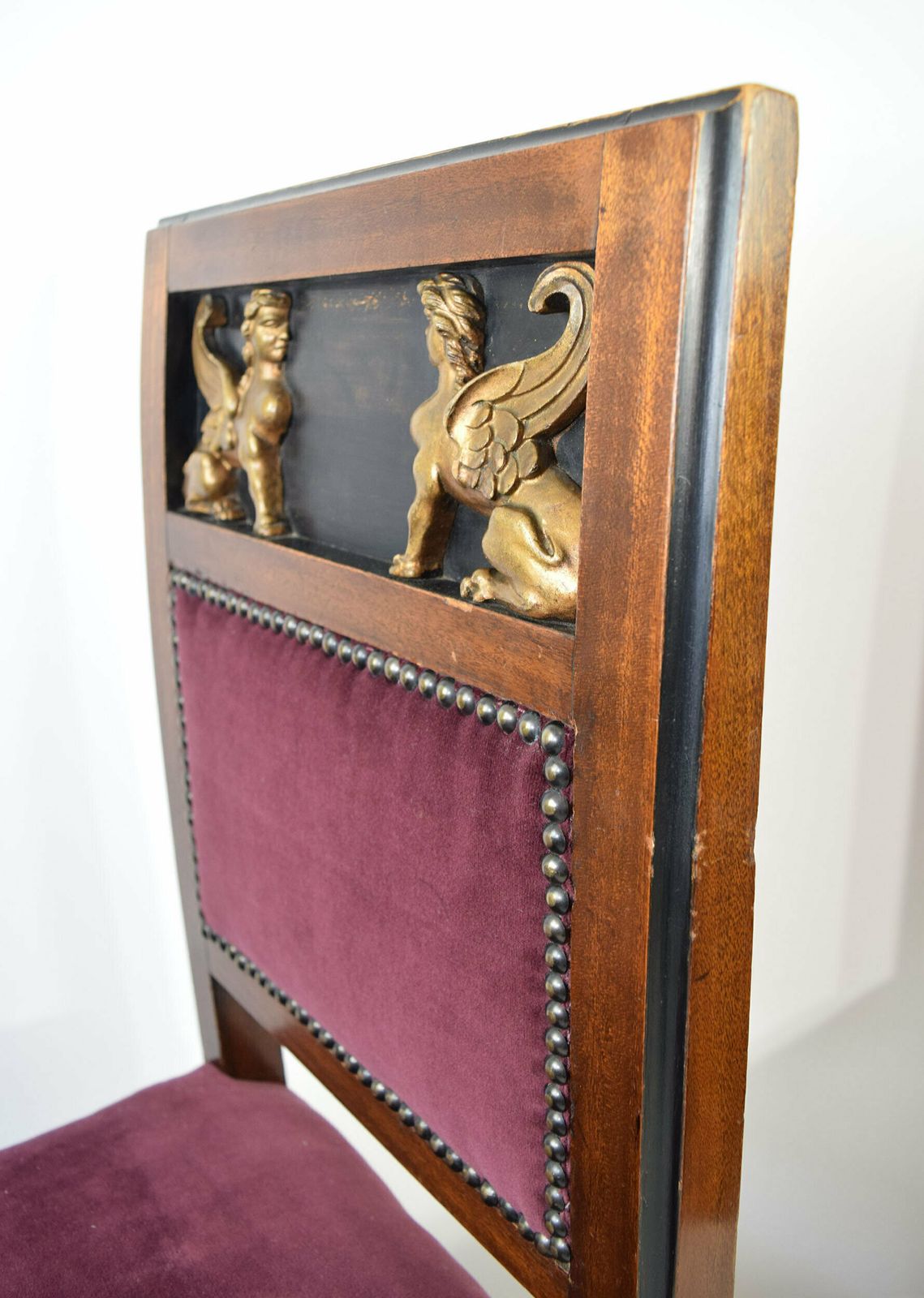 19th Century Egyptian Revival Pair Of Dining Chairs photo buy