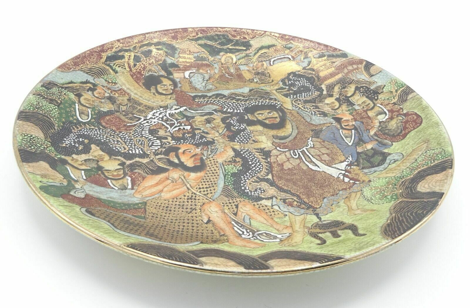 Antique Japanese Kyoto Choshuzan By Jissei Satsuma Plate Museum Piece photo for sale