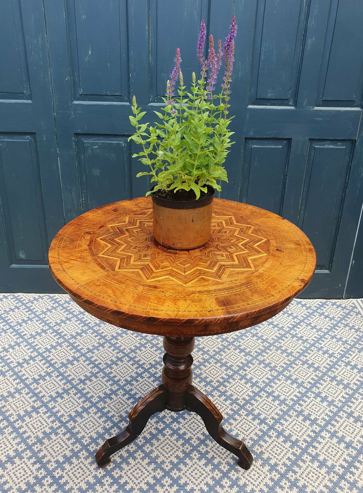 photo for sale 19th Century Italian Walnut Sorrento Occasional Table
