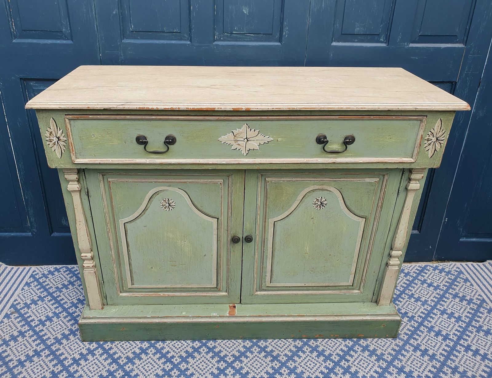 Hand Painted Antique Pine Cabinet photo 2250.0