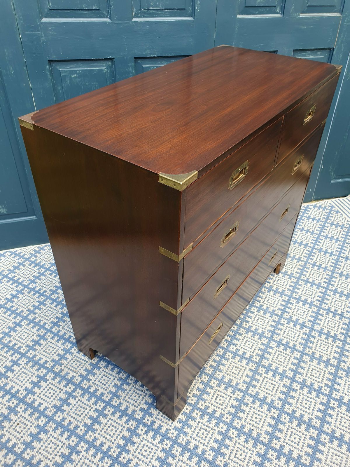 Campaign Chest Of Drawers, Early 20th Century photo vintage