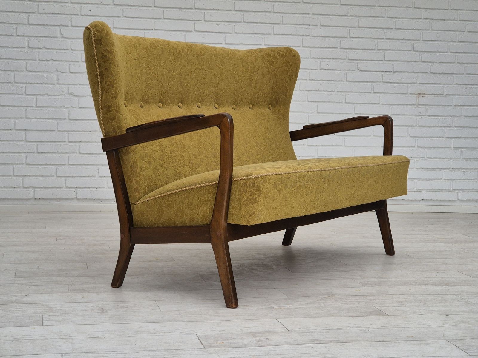 photo for sale 1960s, Danish 2 Seater Sofa By Søren Hansen For Fritz Hansen, Original Condition.