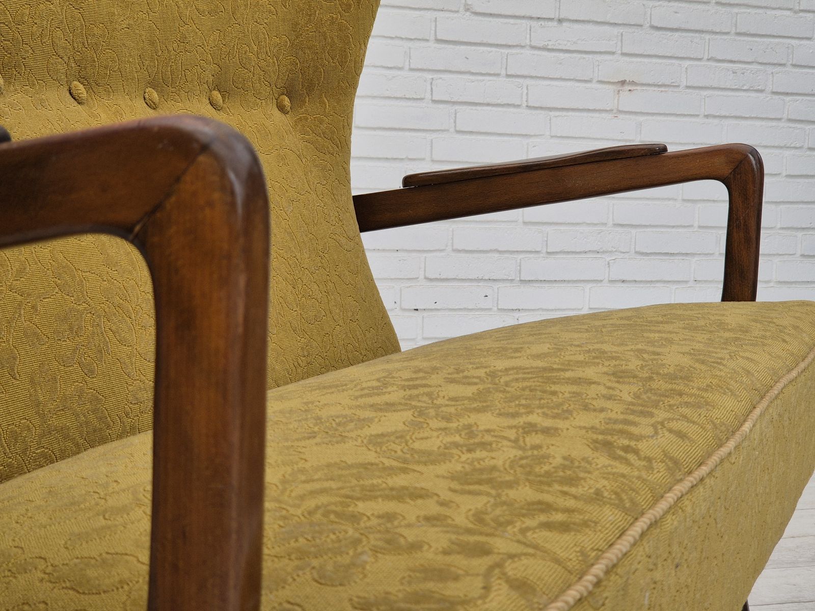 photo vinterior 1960s, Danish 2 Seater Sofa By Søren Hansen For Fritz Hansen, Original Condition.