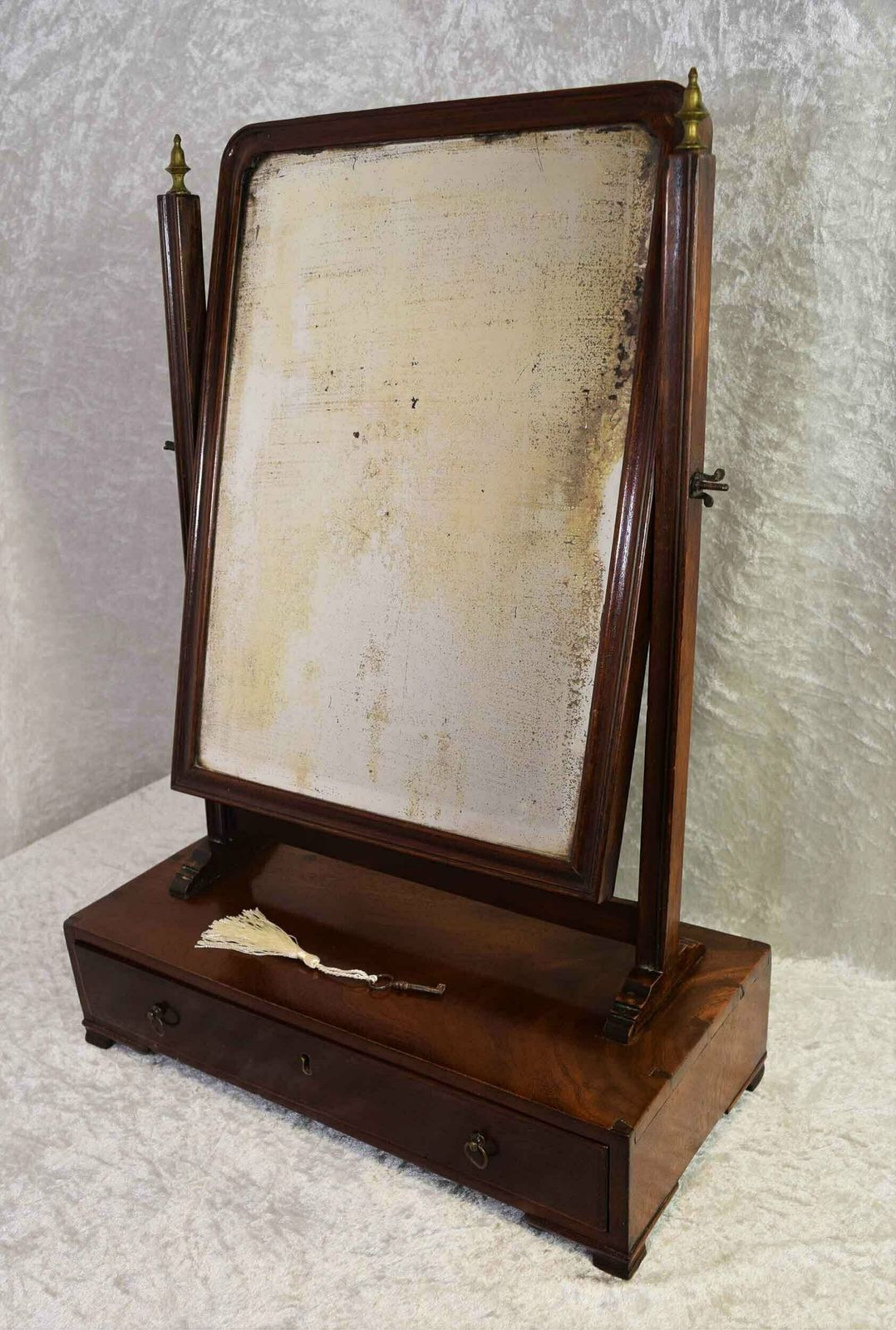 Georgian Dressing Table Mirror With Drawer photo furniture