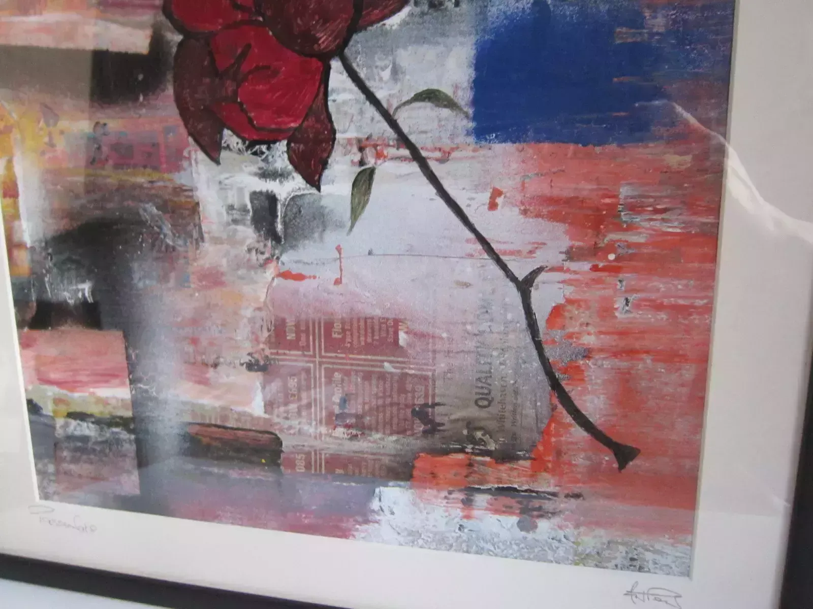 Original Art Mixed Media On Vinyl Passionate By Anthony Pendlebury Framed photo vintage