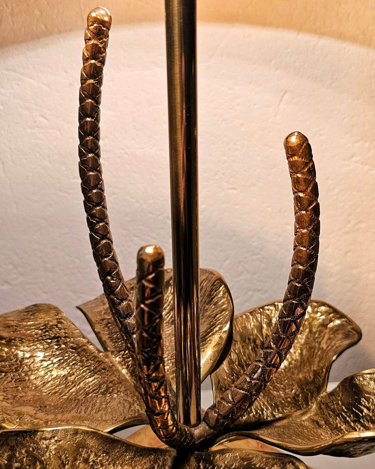 Mid Century Modern Nenuphar Lilly Table Lamp Done In Bronze And Brass By Maison Charles // Made In France In 1960s photo 1200.0