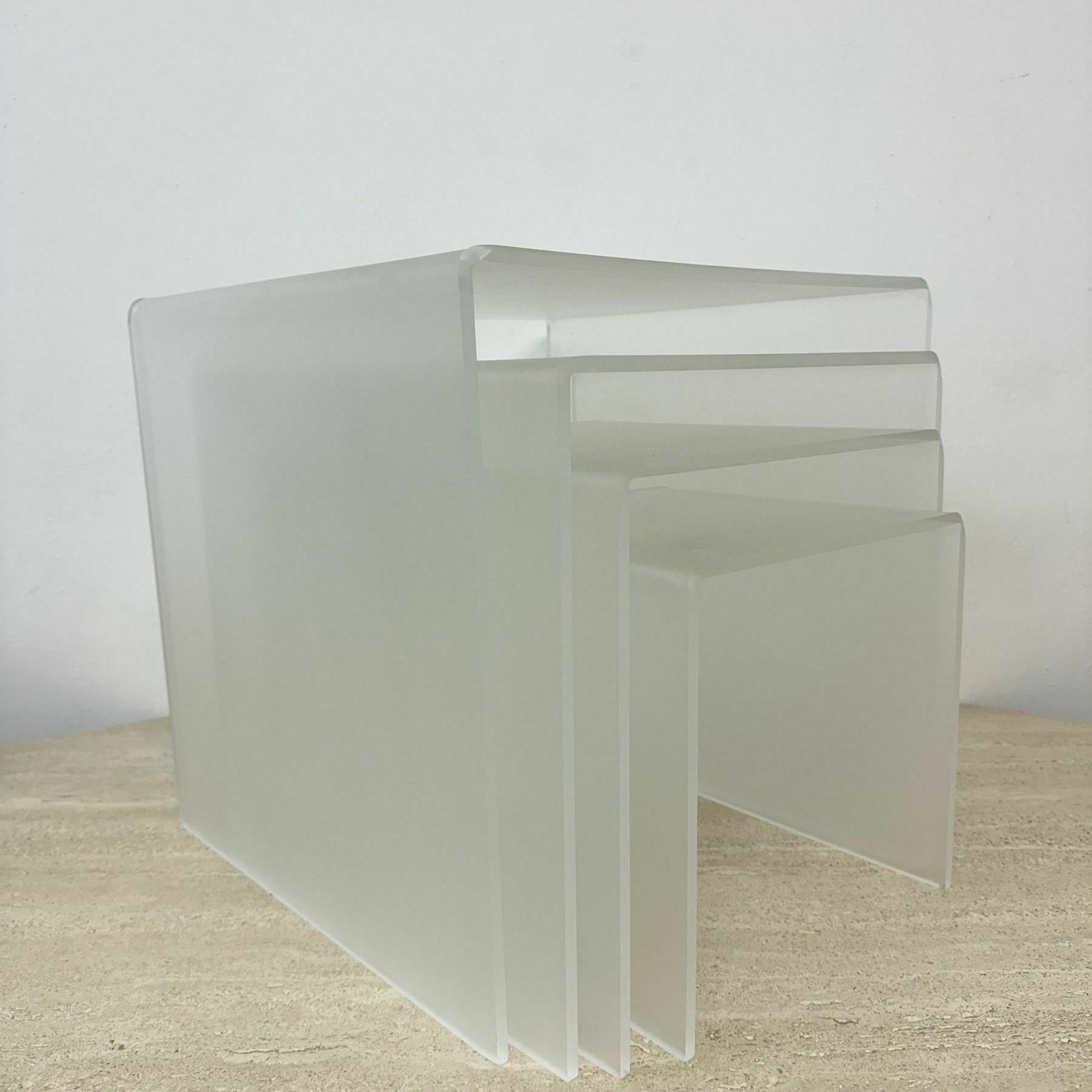 photo for sale Set Of 4 Lucite Nesting Tables , 1970s