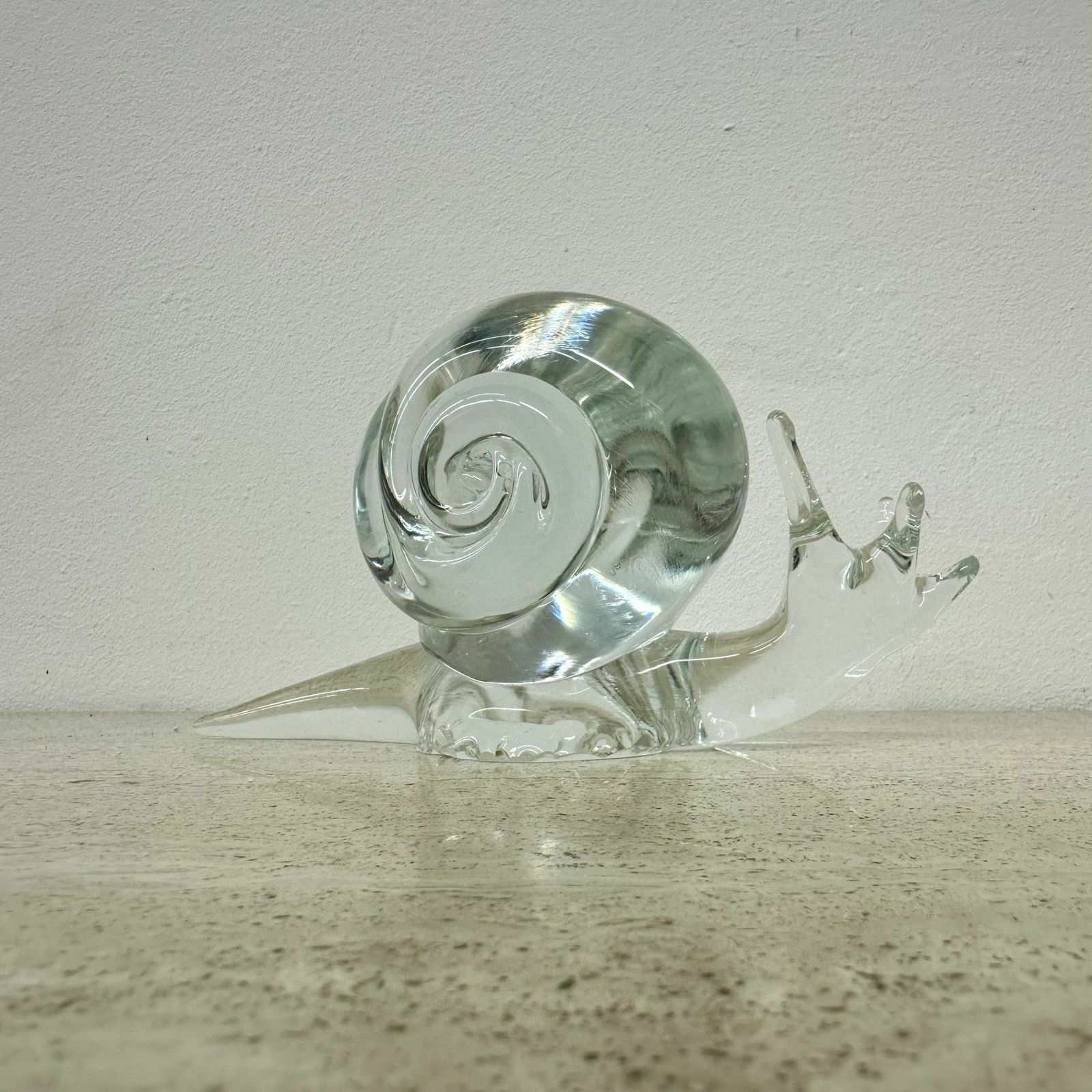 Licio Zanetti Murano Glass Snail Figurine , 1970s Italy photo furniture