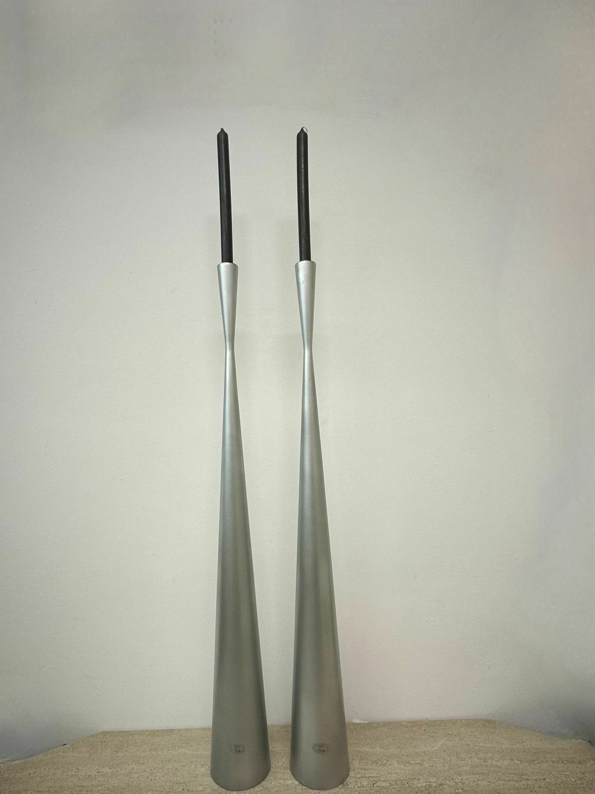 Pair Of Large Vintage Ikea Floor Candle Sticks By Ria Falk ‘Snygg’ , 1990s photo Home Decor