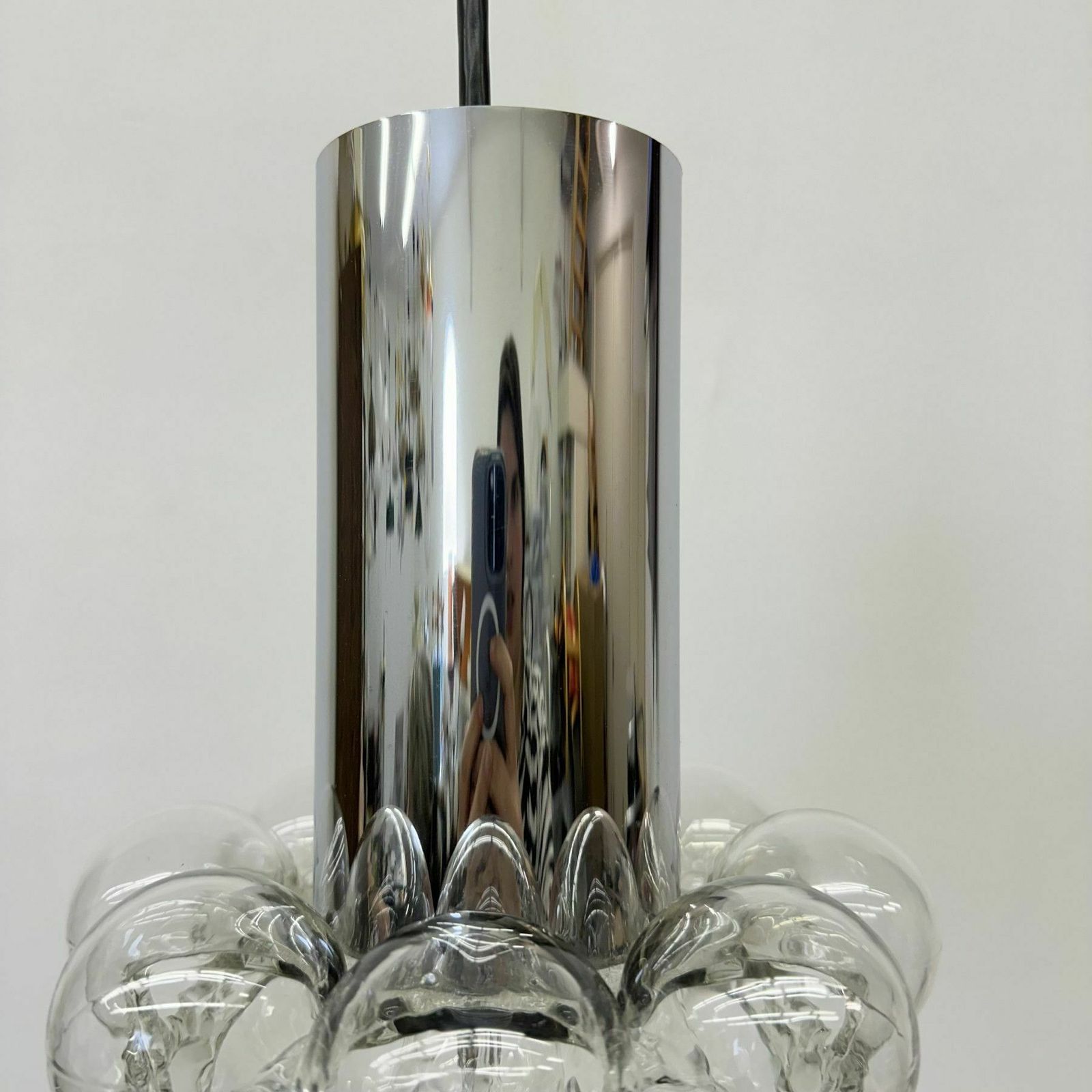 680.0 Bubble Glass Pendant By Helena Tynell For Limburg, Germany, 1970s photo