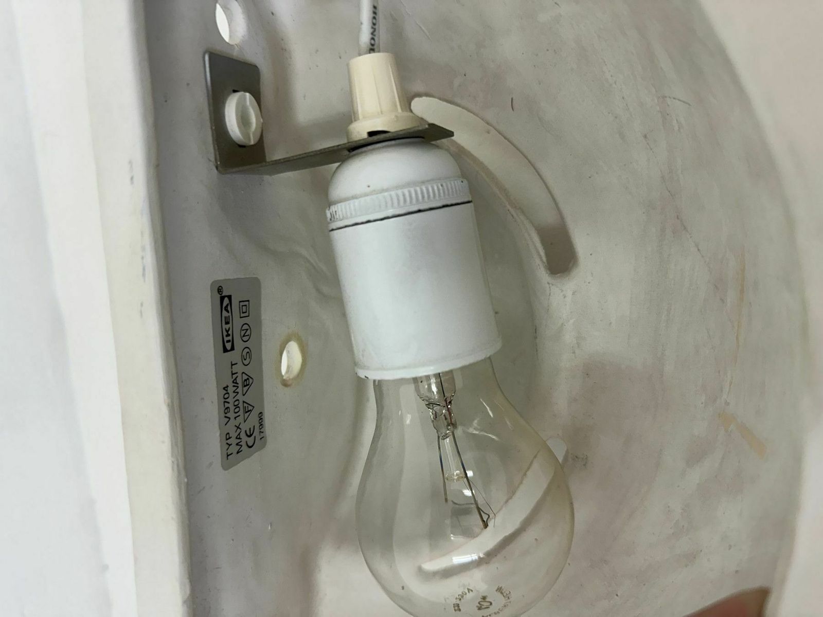 Paar Vintage Ikea Keramische Wandlampen, Jaren 1970 photo Verlichting