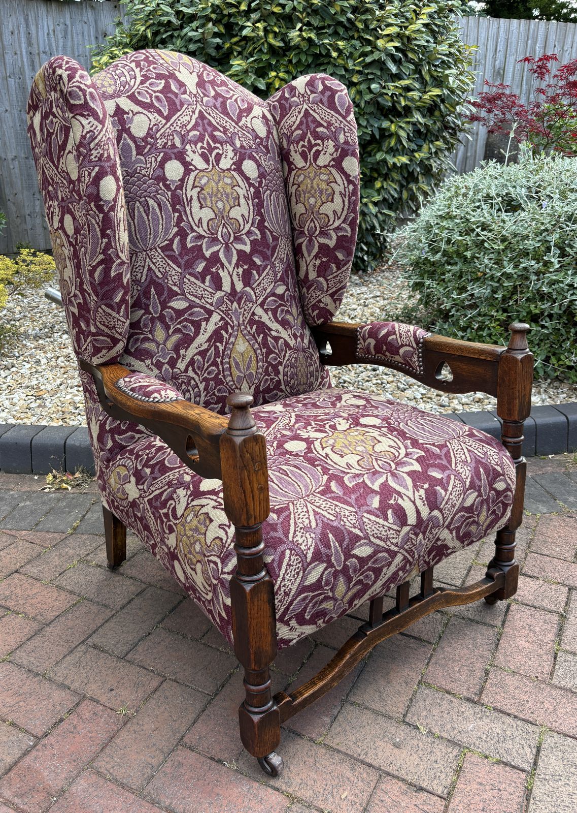 Arts & Crafts Wingback Armchair C1895