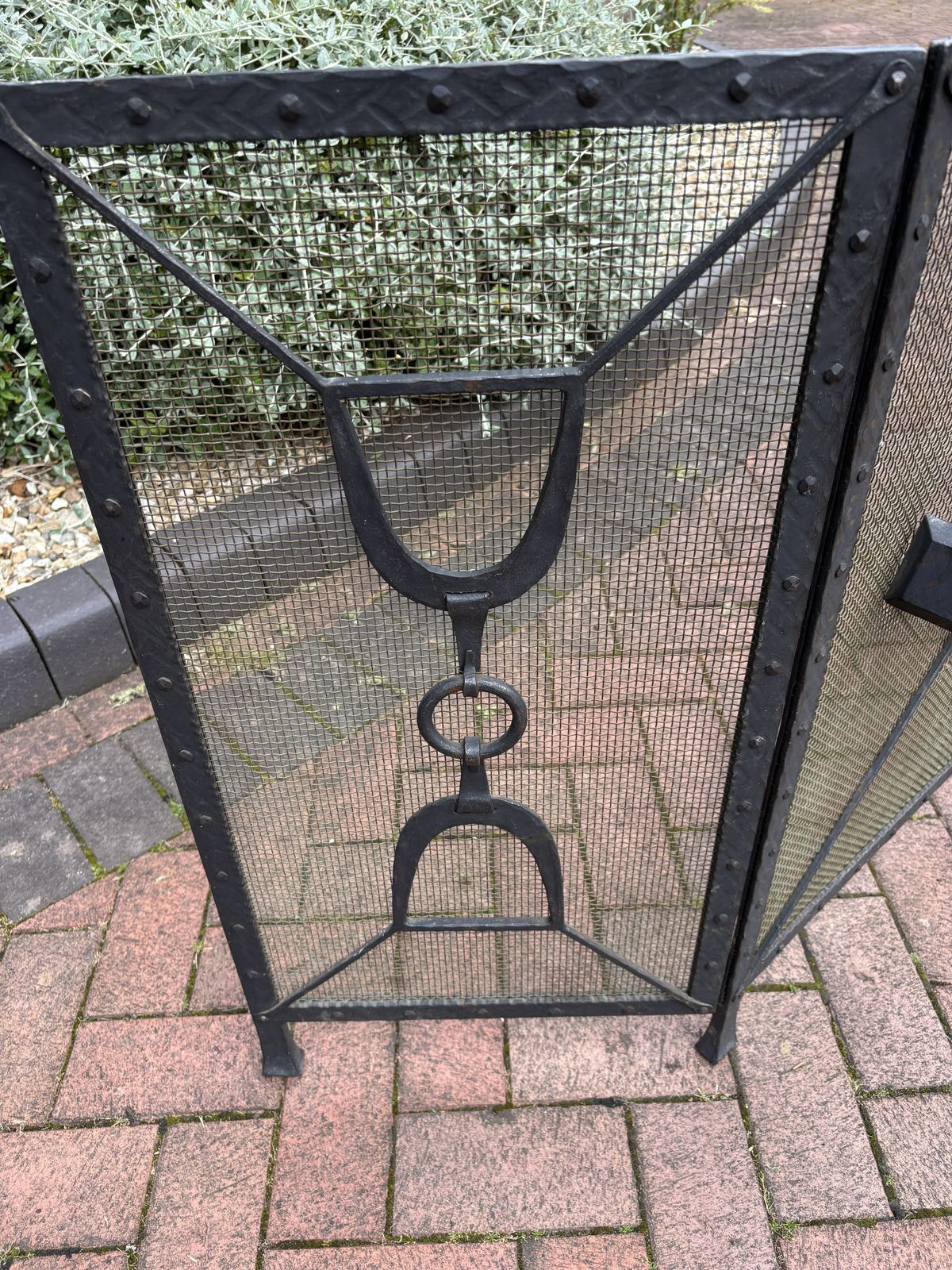 Hand Forged Wrought Iron Fire Guard Screen photo furniture