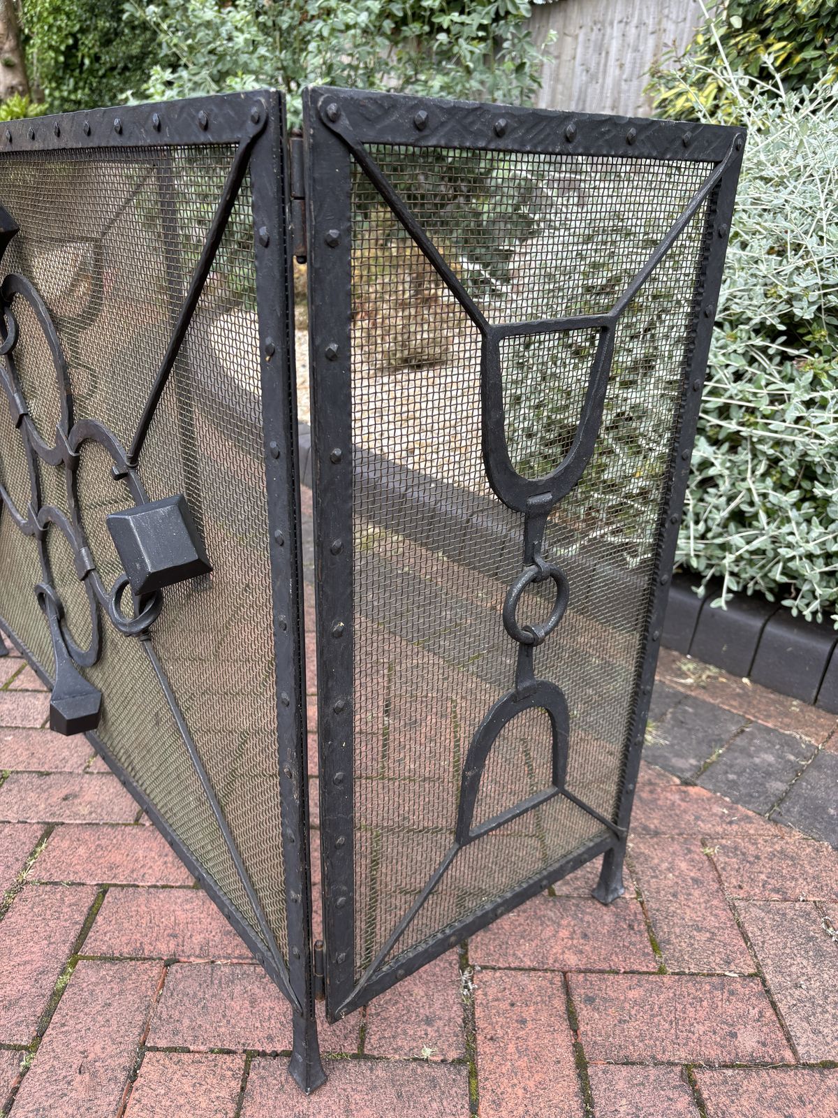 Hand Forged Wrought Iron Fire Guard Screen photo vinterior