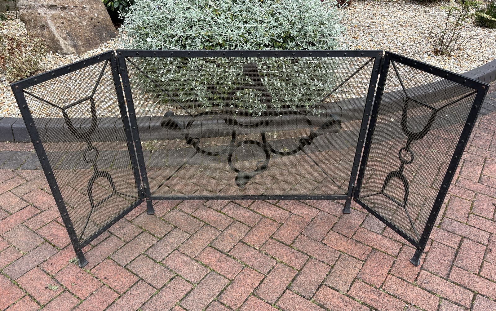 photo furniture Hand Forged Wrought Iron Fire Guard Screen