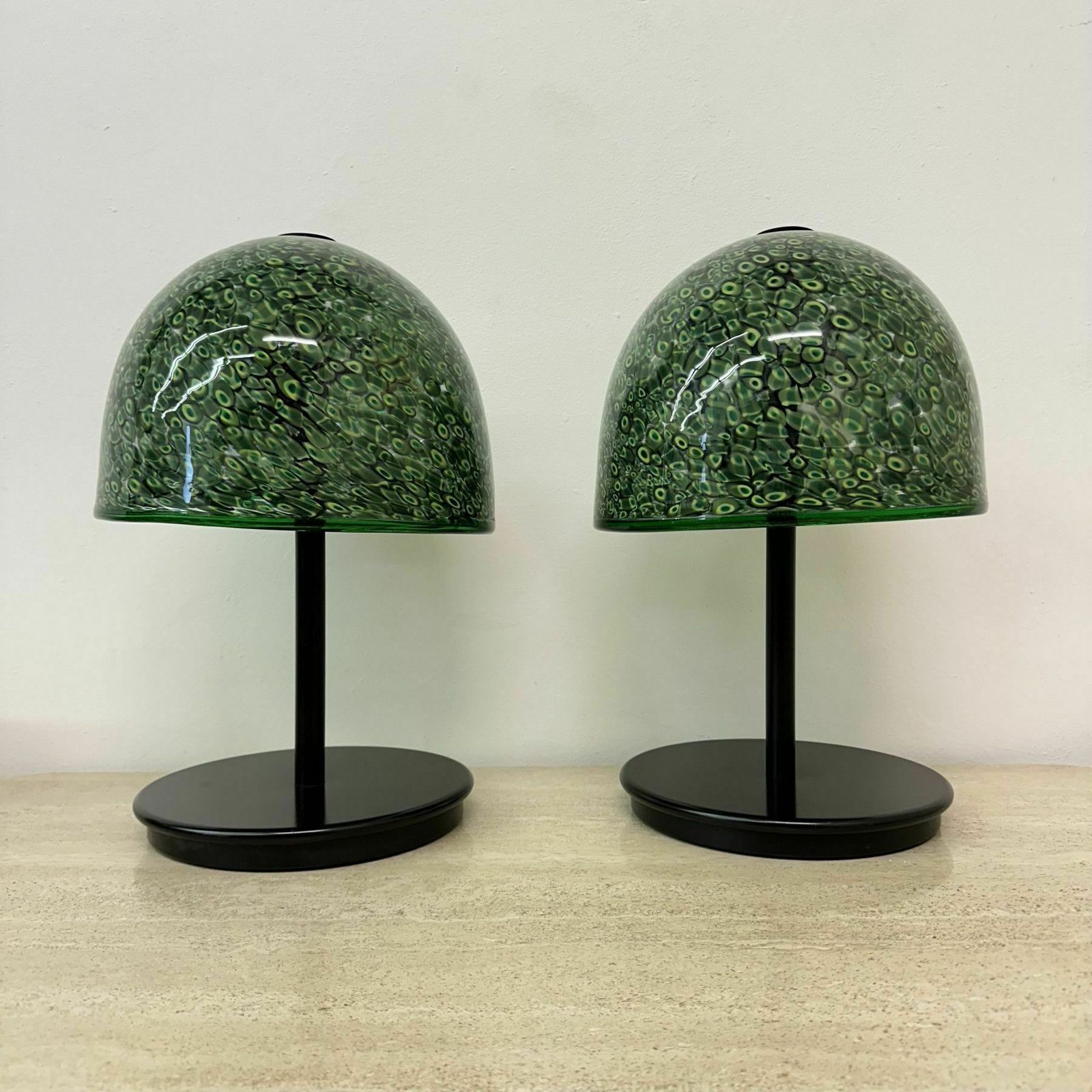 Pair Of Table Lamps Model ‘Neverinno’ In Murano Glass By Gae Aulenti For Vetreria Vistosi , 1970s Italy photo Lighting
