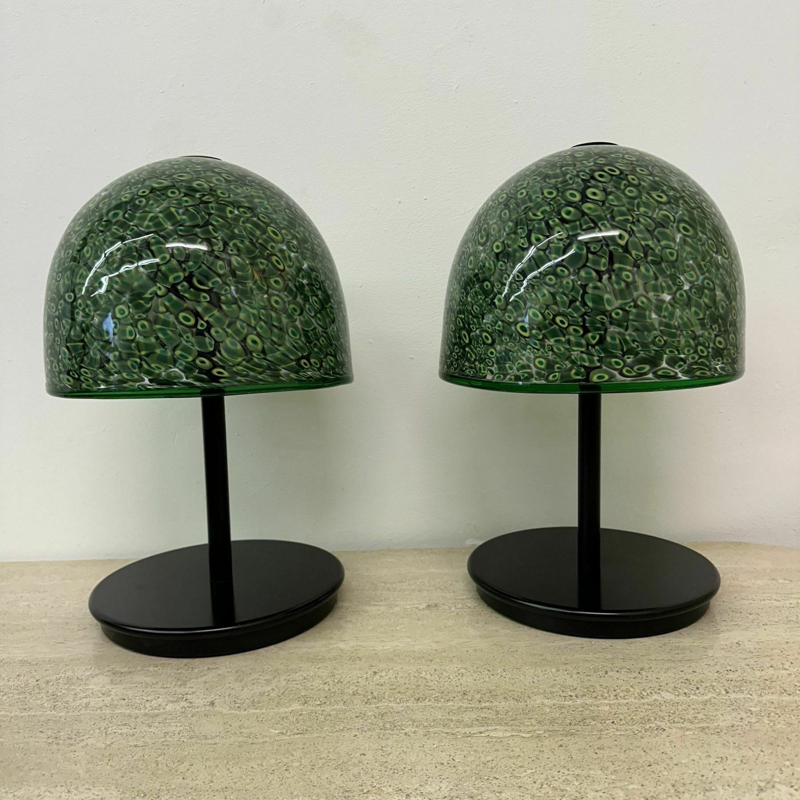 photo buy Paar Tafellamps Model 'Neverinno' In Muranoglas Van Gae Aulenti Voor Vetreria Vistosi, Jaren 1970, Italië