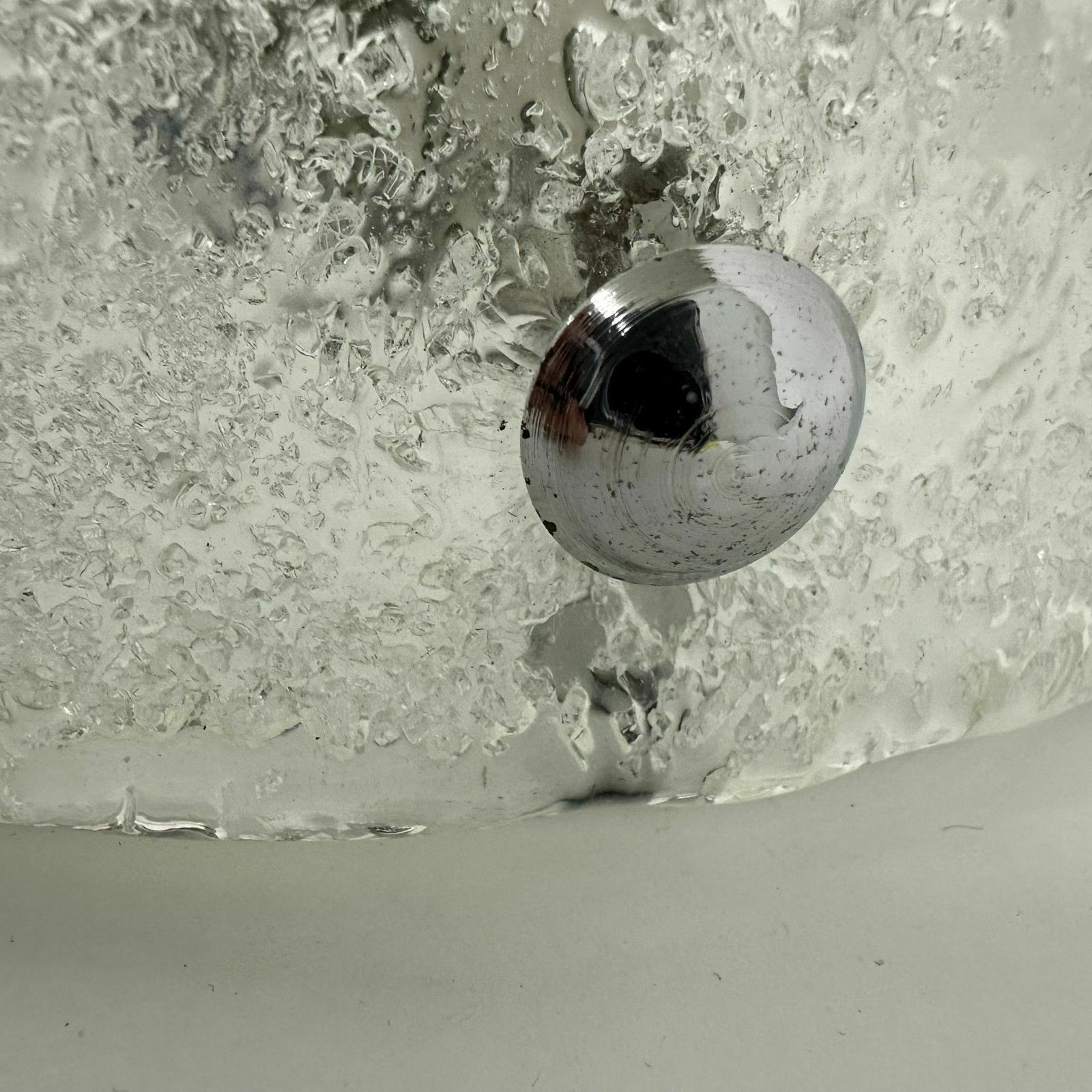 photo vinterior Hillebrand Plafondlamp Murano Glas, Jaren 1970