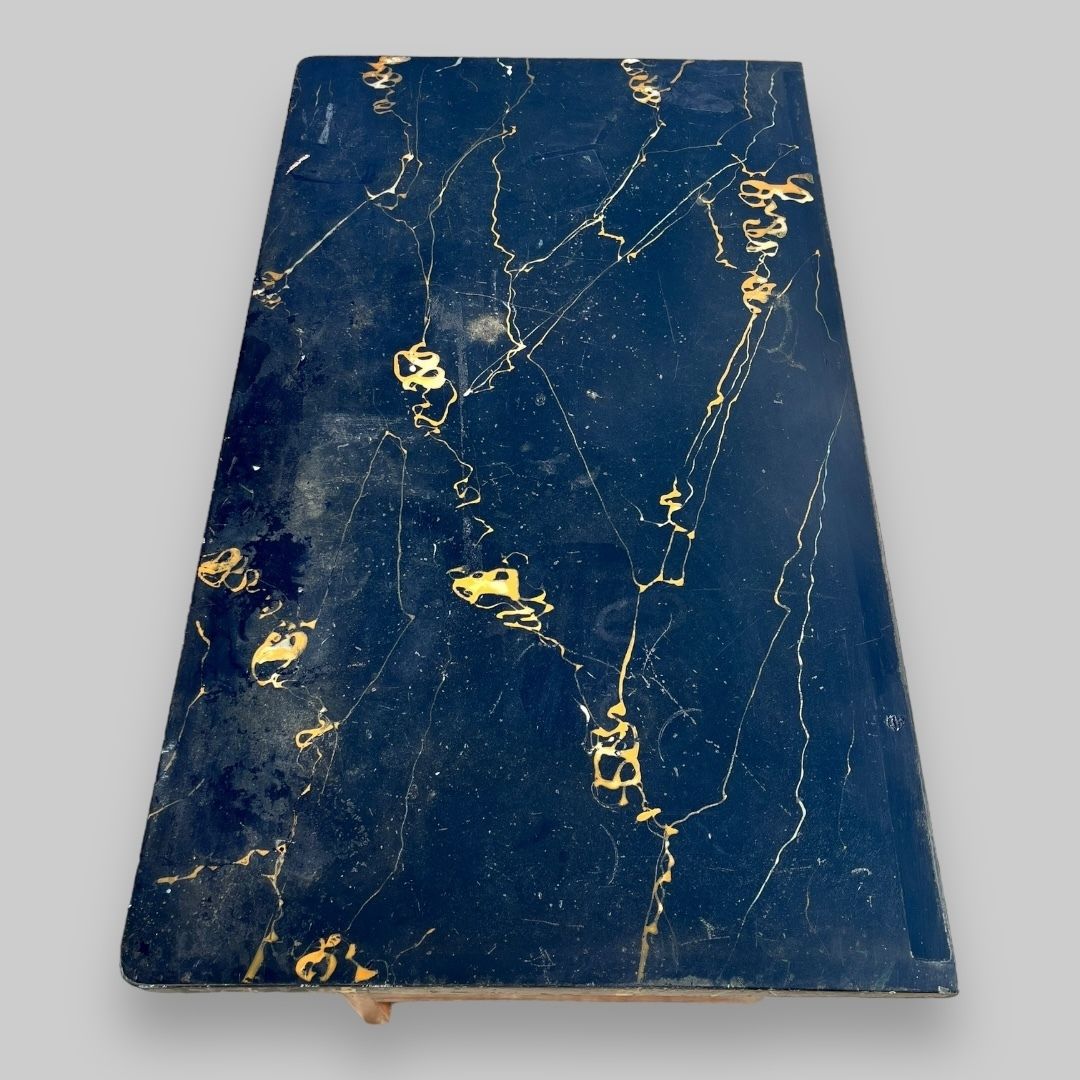 An Edwardian Mahogany Table With A Slate Top With Faux Marble Painted Effect photo furniture