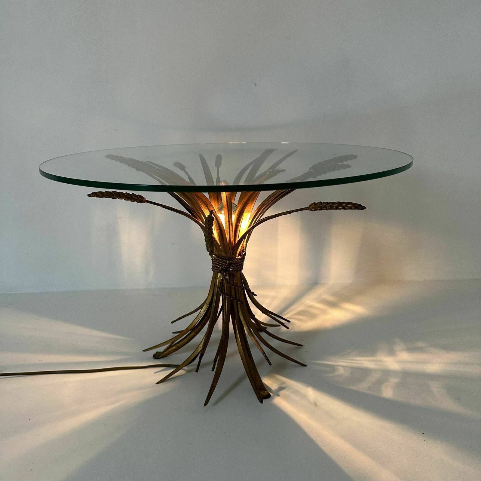 Illuminated Wheat Sheaf Side Table , 1970s