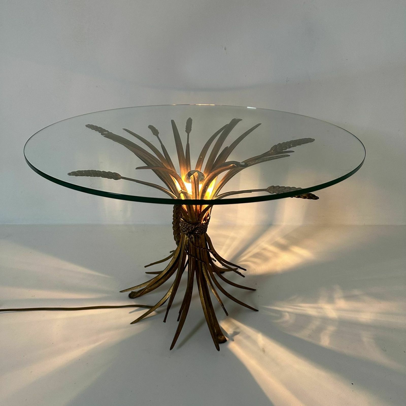 Illuminated Wheat Sheaf Side Table , 1970s photo furniture