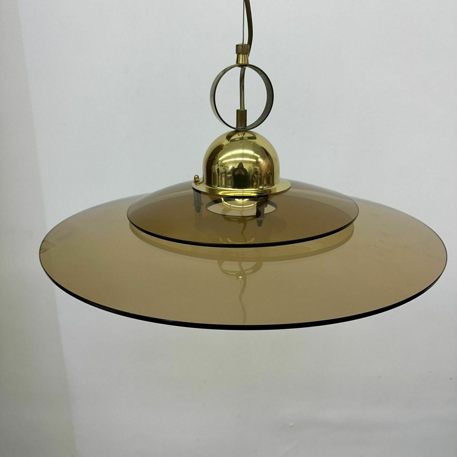 Sölken Leuchten Glazen Hanglamp, Jaren 1970 photo vintage