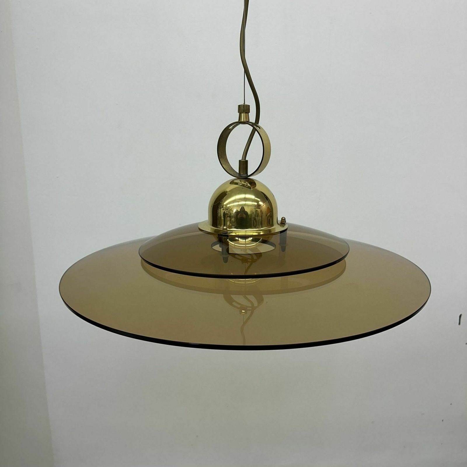 photo vinterior Sölken Leuchten Glazen Hanglamp, Jaren 1970