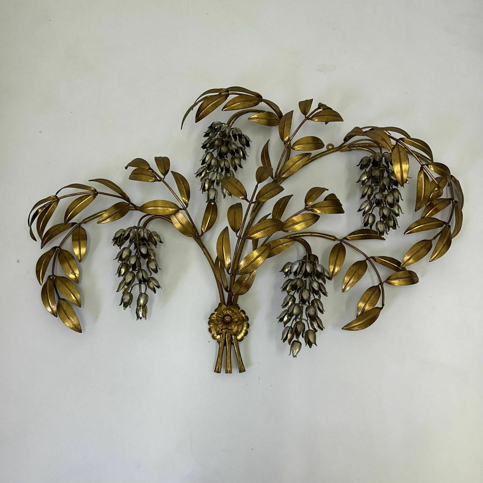 2353.0 Hans Kögl Wisteria Wall Lamp Gilded Metal , 1970s photo
