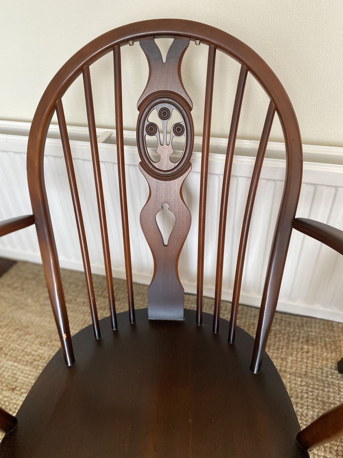 Mid Century Ercol Armchair 307 Fleur De Lis With Linwood Cushions photo furniture