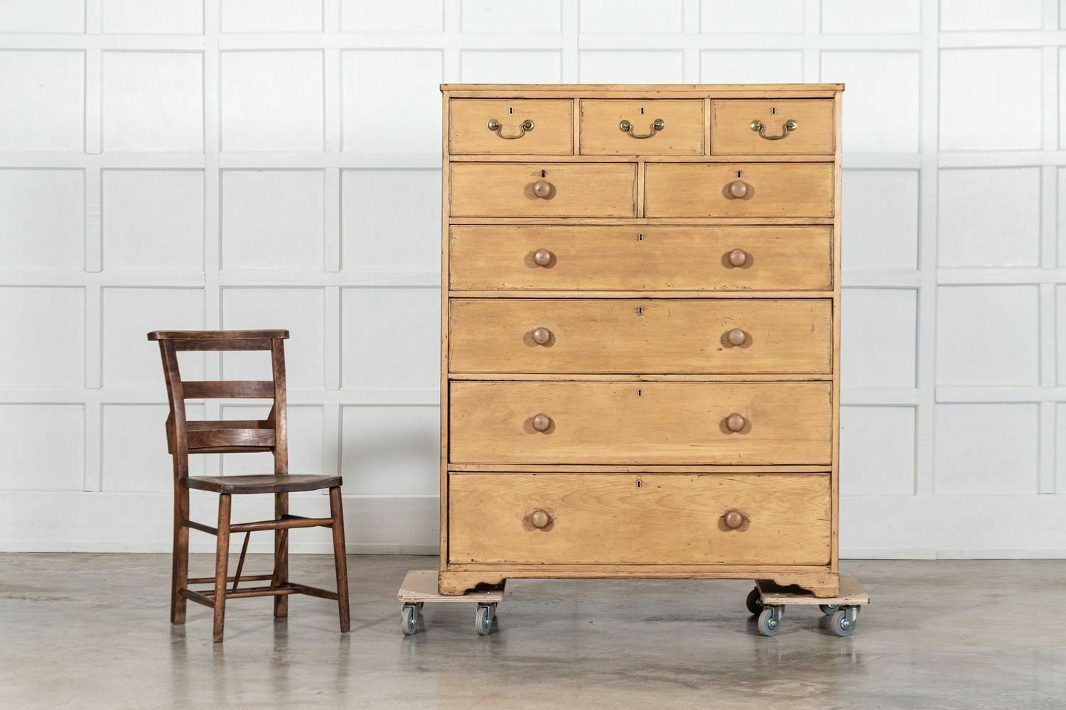 Large 19thc English Pine Chest Drawers photo furniture