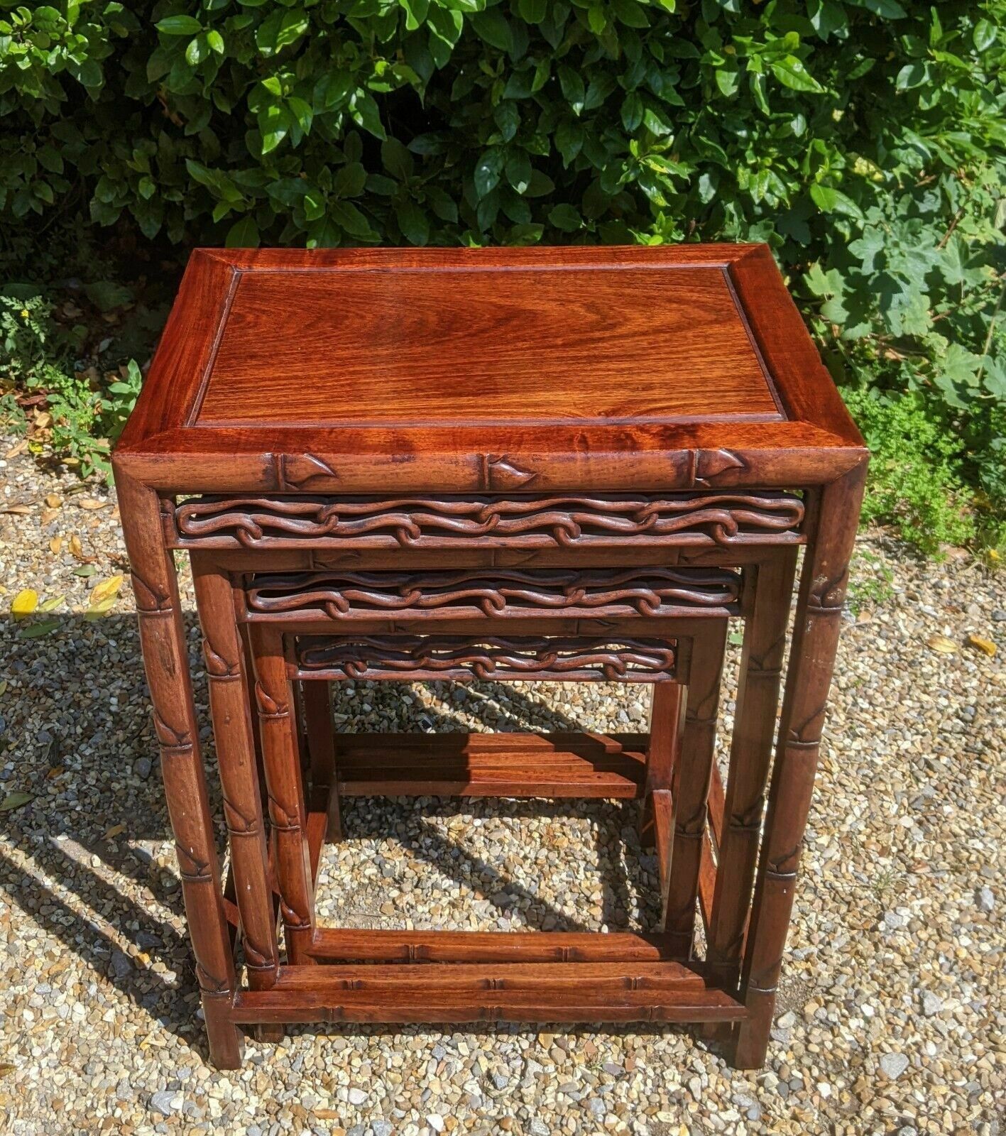 Antique Chinese Huanghuali Rosewood Nest Of Tables photo 695.0
