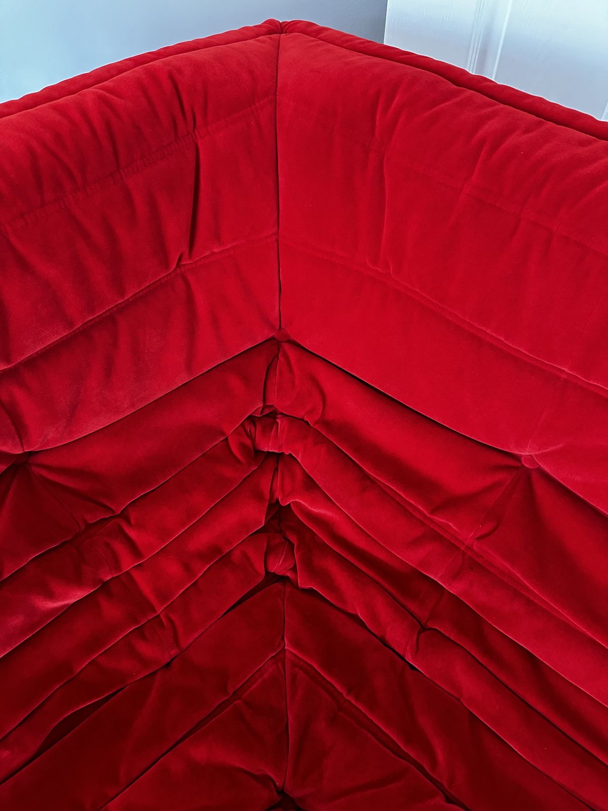 A 21st Century Red "Togo" Corner Sofa photo for sale