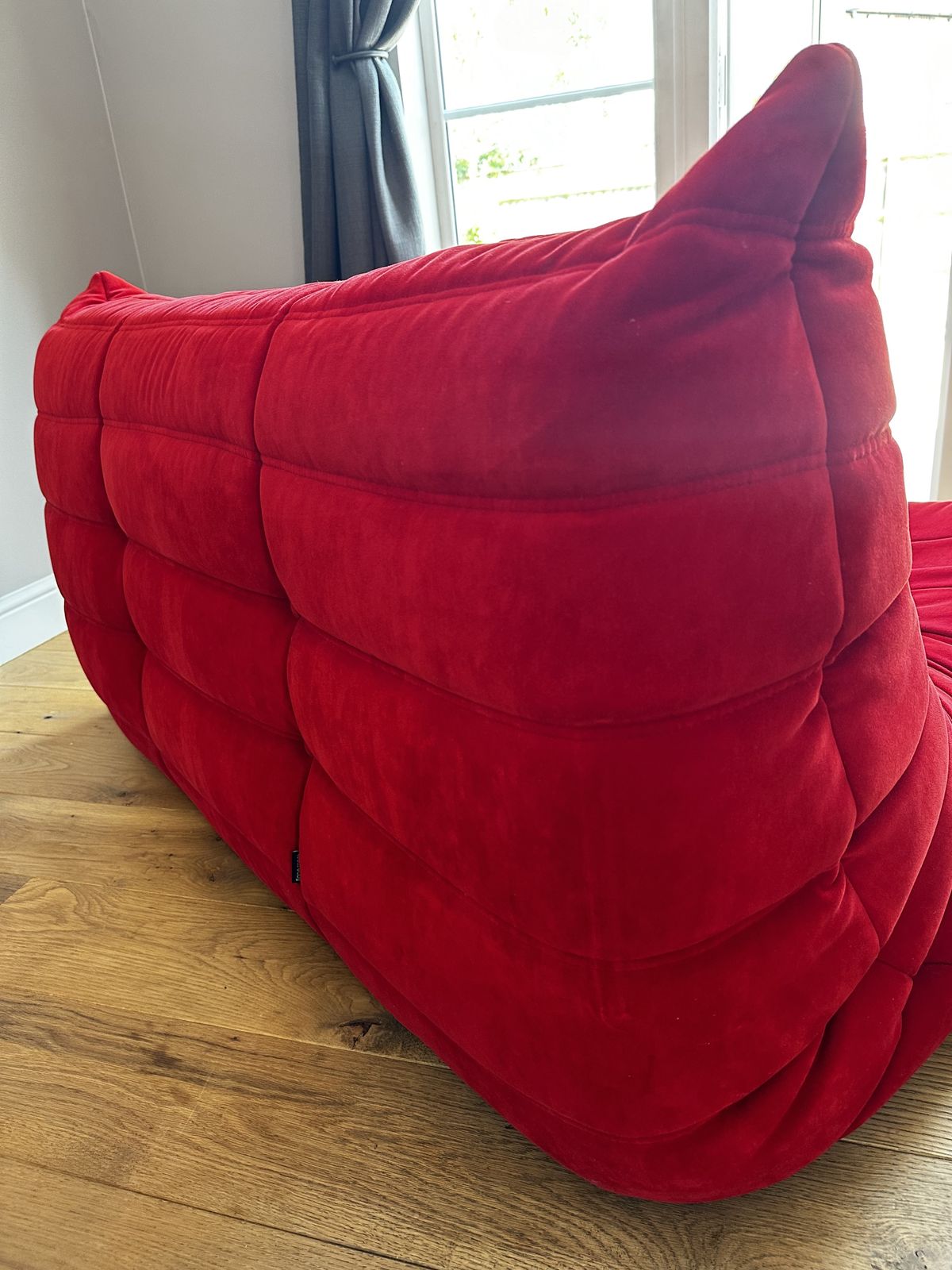 A 21st Century Red "Togo" Small Settee photo furniture