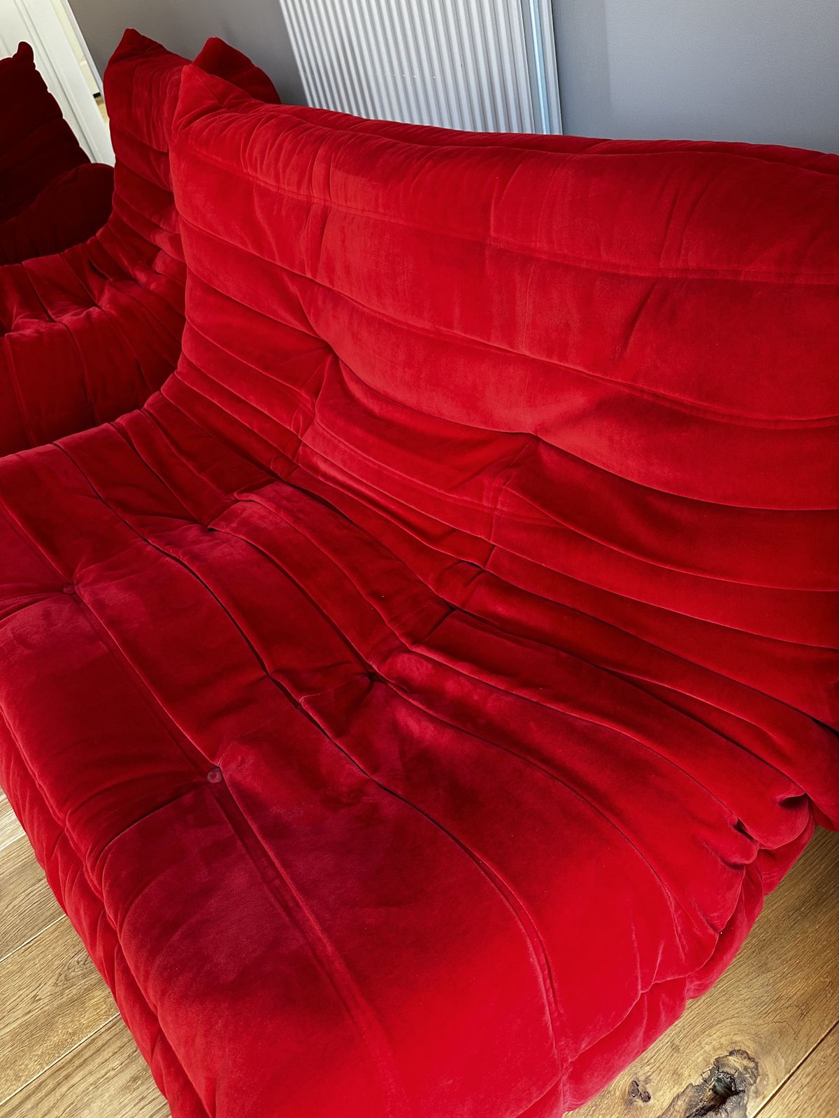 A 21st Century Red "Togo" Small Settee photo buy