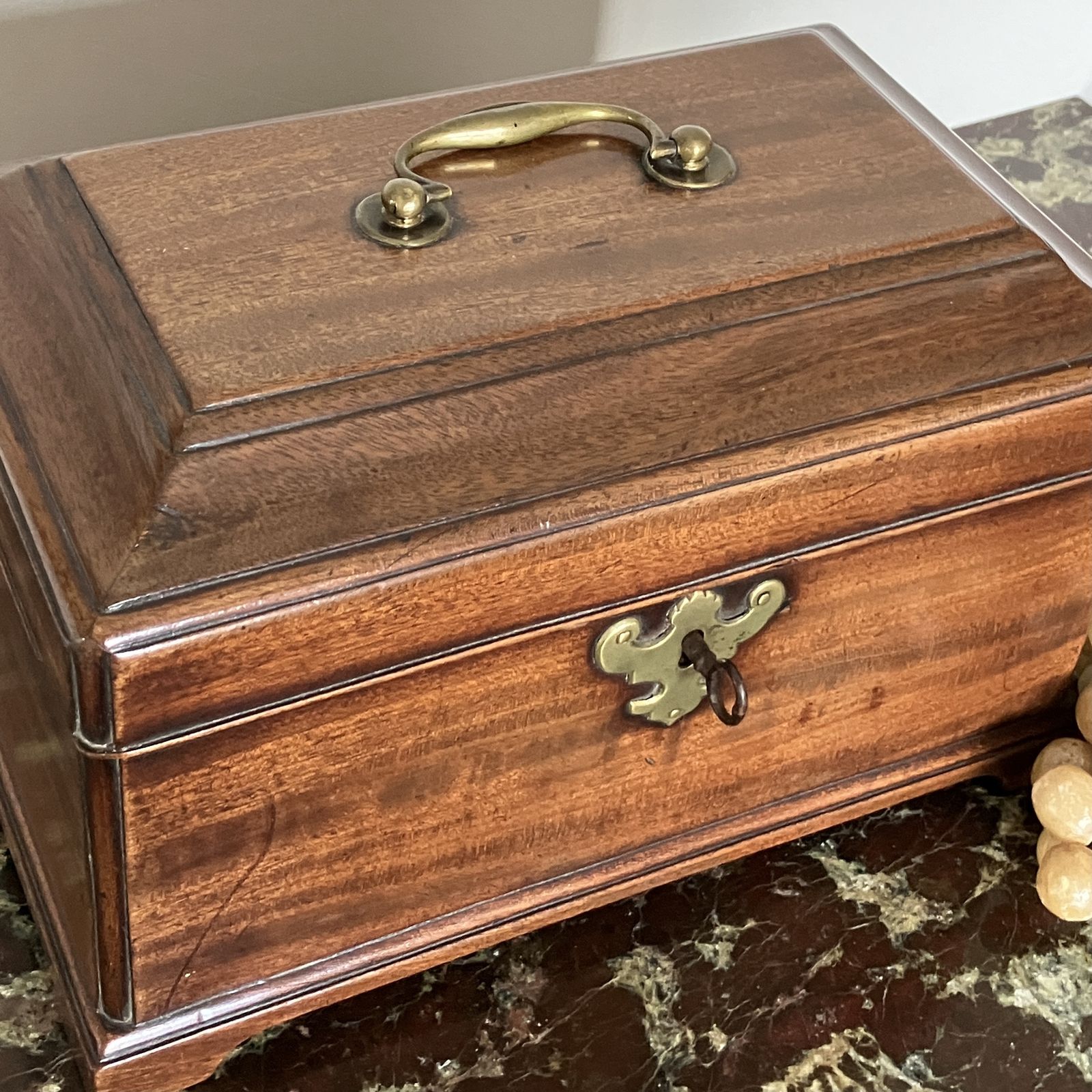 George III Mahogany Tea Caddy, Circa 1760 photo for sale