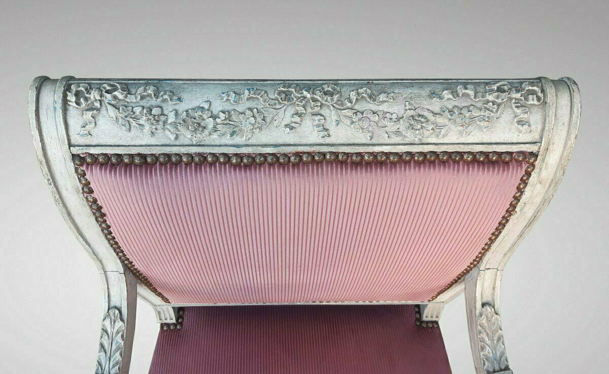 Louis XVI Style Living Room Including A Pair Of Armchairs And A Bench photo furniture