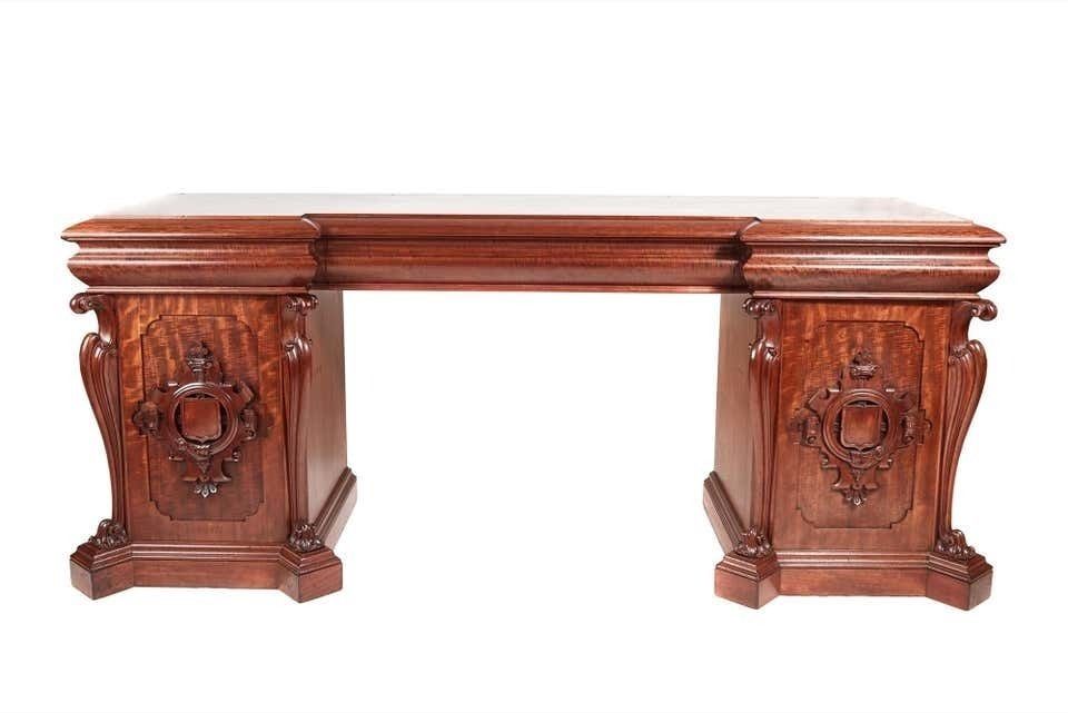 Large Outstanding Quality William IV Antique Carved Mahogany Sideboard photo furniture