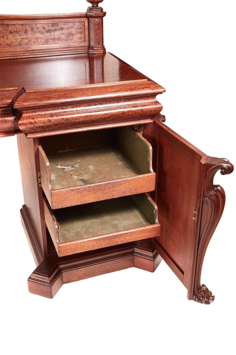Large Outstanding Quality William IV Antique Carved Mahogany Sideboard photo for sale