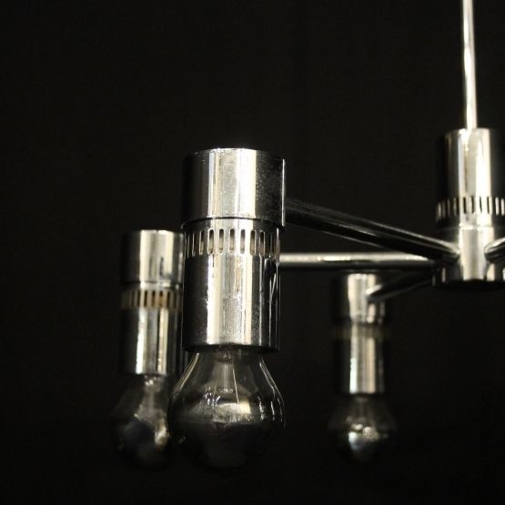 Italian Chrome 6 Light Chandelier photo vinterior