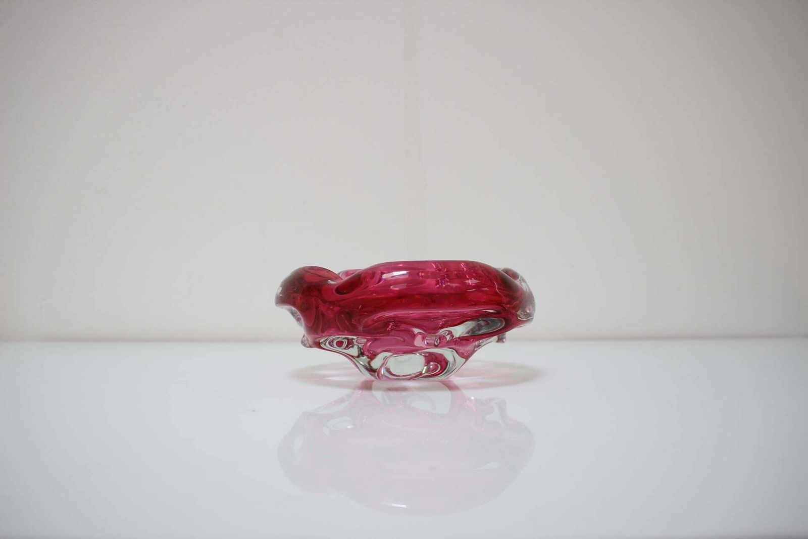 Bohemian Art Glass Bowl/Ashtray By Josef Hospodka, 1960's photo for sale